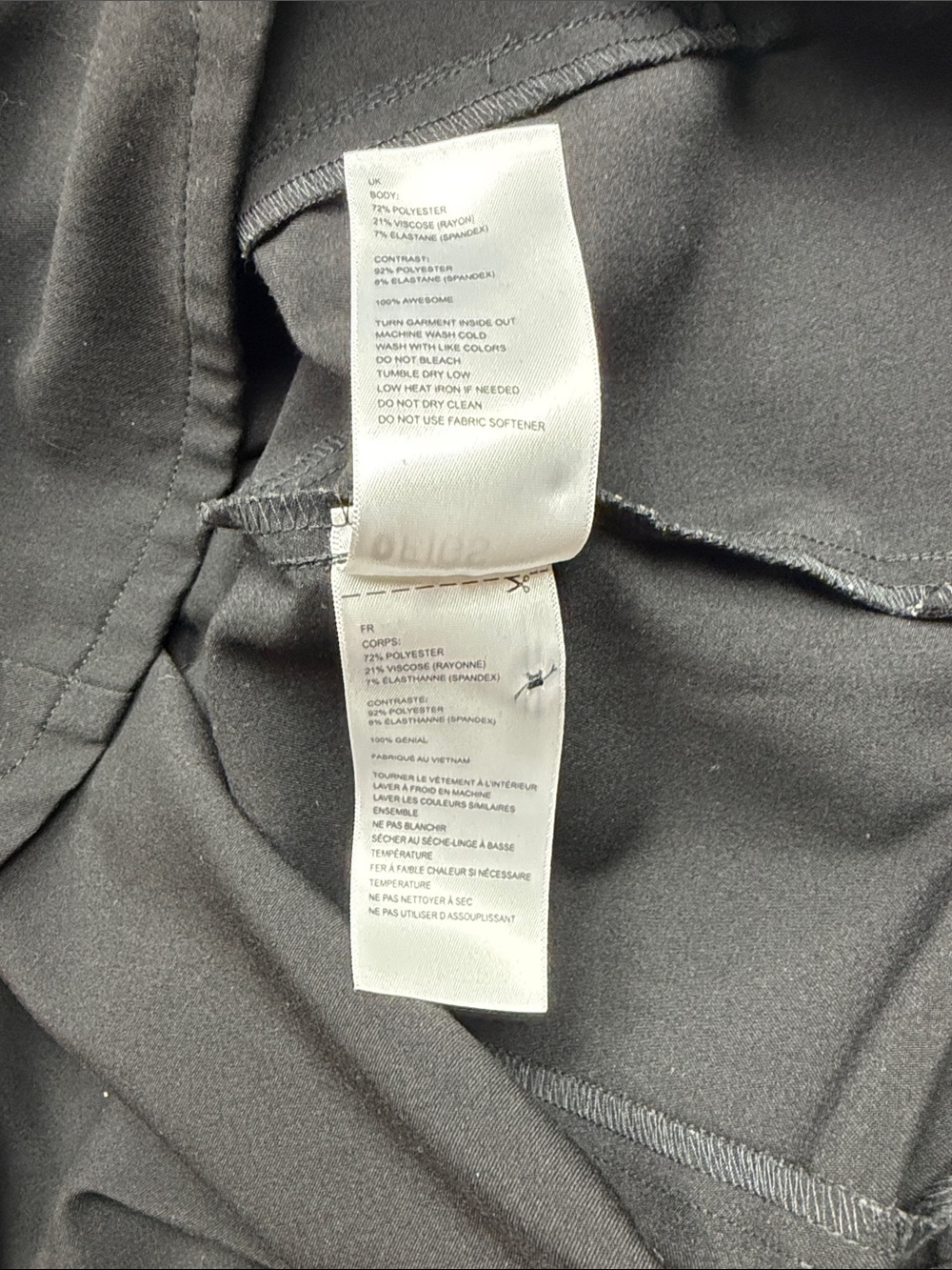 FIGS Montex Black Scrub Top (Mock Neck / Classic or Relaxed Fit with 3 pockets) - Picture 8 of 10